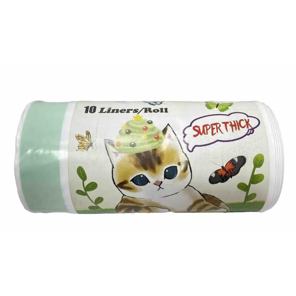Kitty Litter Liners/Roll Super Thick Cat Litter Pan Liners Drawstring Closure